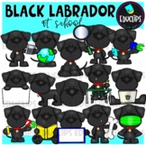 Black Labrador At School Clip Art Set {Educlips Clipart}