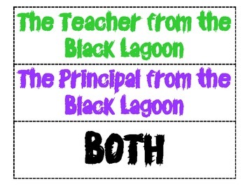 Preview of Black Lagoon Comparison (Teacher VS Principal)