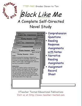 Preview of Black Like Me: A Complete Novel Study