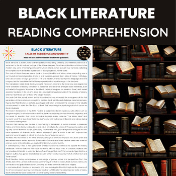 Preview of Black Literature for Black History Month | History of Black Literature Authors