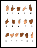 Black Lives Matter Poster in ASL