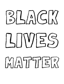 Preview of Black Lives Matter coloring sheet