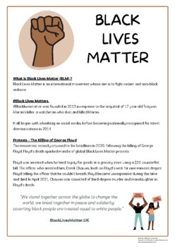 Preview of Black Lives Matters English Reading Comprehension Skimming & Scanning Activity