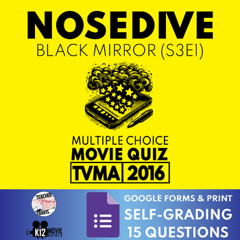 Preview of Black Mirror S03E01 Nosedive (2016) Self-Grading Quiz | 15 Questions