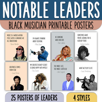 Preview of Black Musicians Posters | Black History Month Music Bulletin Board Decor