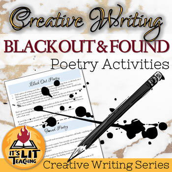 Preview of Black Out and Found Poetry Activity for High School Creative Writing