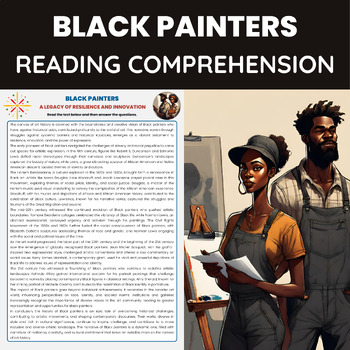 Preview of Black Painters Dancers for Black History Month | Black Visual Artists Painting