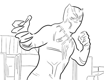 Preview of Black Panther coloring page