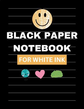 Preview of Black Paper Notebook| Size 8.5 x 11