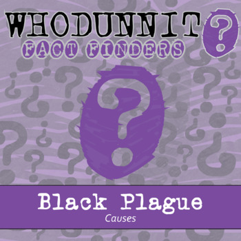 Preview of Black Plague Causes Whodunnit Activity - Printable & Digital Game Options