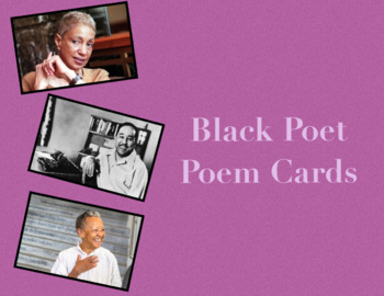 Preview of Black Poet Poem Cards • Black History Month • Digital Montessori