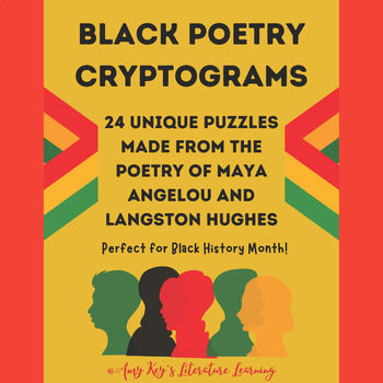 Preview of Black Poetry Cryptograms Puzzles Black History Month Middle and High School