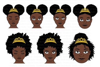 Download Black Princesses And Queen With Crown Svg Afro Puff Crown Svg