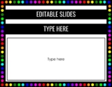 Black Rainbow Editable Google Slides