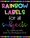 Black Rainbow Subject Labels