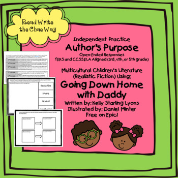 Preview of MINI LIT UNIT:Black culture Real.Fict. AUTHOR'S PURP "Going Down Home w/ Daddy"
