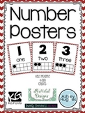 Number Posters {black, red, and white}