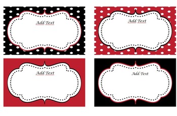 Black, Red & White Cards by Silenay Desing | TPT