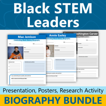 Preview of Black STEM Leaders Biography Bundle - Black STEM History