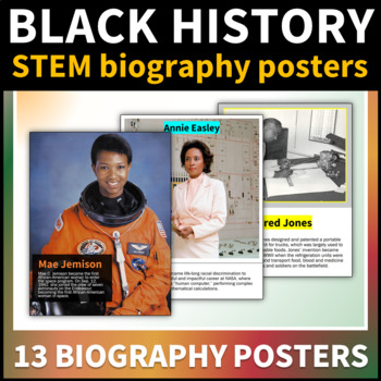 Preview of Black STEM Leaders Biography Posters | Black History Month | Black Scientists