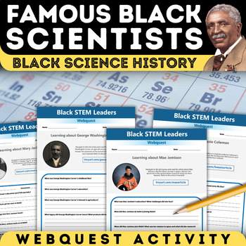 Preview of Black Scientists Webquest Activity | Black History Month Science STEM Activity