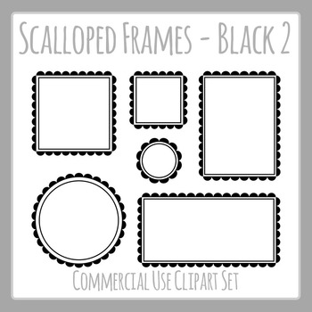scalloped frame clipart