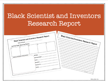 Preview of Black Scientist and Inventors Research Report