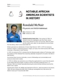 African-American scientists in U.S. history; reading, and 
