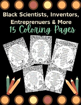 Preview of Black Scientists, Inventors, Entrepreneurs and More Coloring Pages