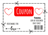 Black Valentines Day Coupons with bleed