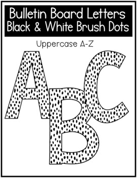 Uppercase Alphabet Letters - Black and White Polka Dot – The Happy Planner