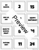 Black & White Calendar Pieces (print on any colored paper!)