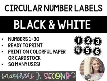black white circle numbers by snapshots in second tpt
