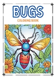 Black White Clean Bugs Coloring Worksheet Set