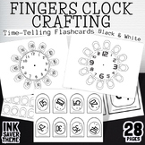Black & White Crafting Fingers Clock Learning And Reading 