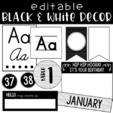 Black & White Decor - EDITABLE