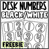 Black/White - Desk or Table Numbers | Seating Charts Organization