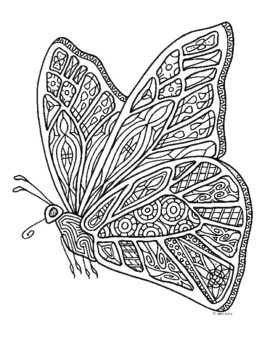 Preview of Monarch Butterfly Insect Coloring Page