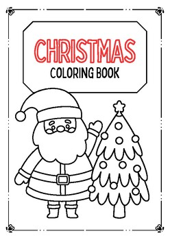 Preview of Black White Fun Christmas Coloring Worksheet Set