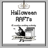 Black & White Halloween RAFT Writing Assignments