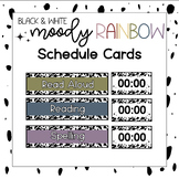 Black & White Moody Rainbow CLASS SCHEDULE DISPLAY for POC