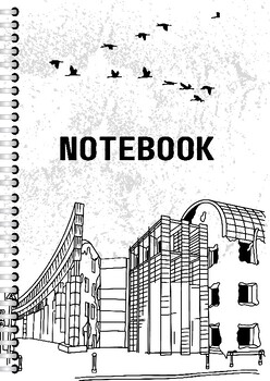 Preview of Black & White Notebook Cover- Personal Journal