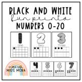 Black & White Number Posters 0-20