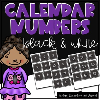 Black And White Calendar Chart