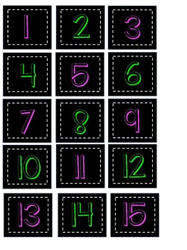 Black, White, Pink and Green Calendar Accents by The Cozy Crafty Classroom