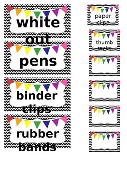 Preview of Black, White, Rainbow EDITABLE Teacher Toolkit Labels