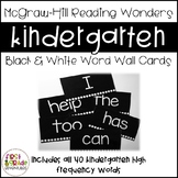 Black & White Reading Wonders Word Wall Cards - Kindergart
