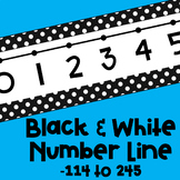 Black & White Series ~ Number Line Wall Display ~ -114 to 245