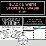 Black & White Stripes w/ Washi BUNDLE