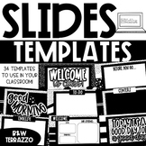 Black & White Terrazzo Slide Templates | Distance Learning